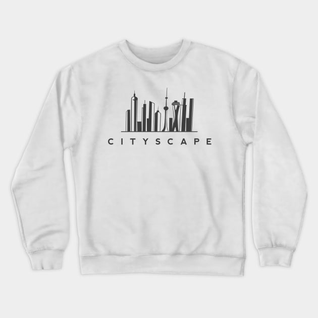 Cityscape Crewneck Sweatshirt by Whatastory